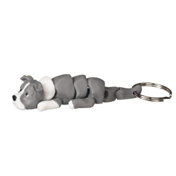 Amstaff szary - brelok do kluczy